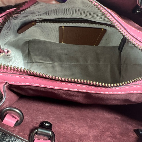 New with tags Coach Pink Satchel with Floral Accents - Picture 8 of 16